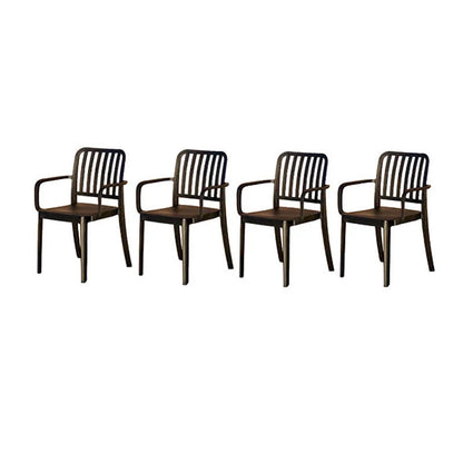 Lot de 4 chaises empilables Paloma noire - 50 x 55 x 85 cm