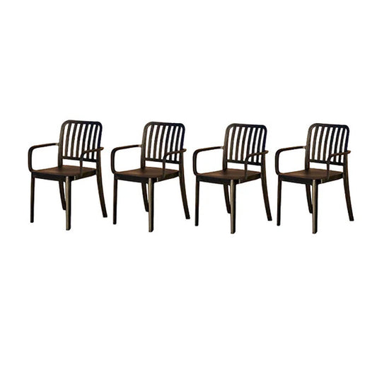 Lot de 4 chaises empilables Paloma noire - 50 x 55 x 85 cm