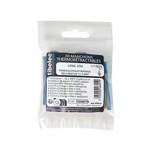 Lot de 30 manchons thermorétractables