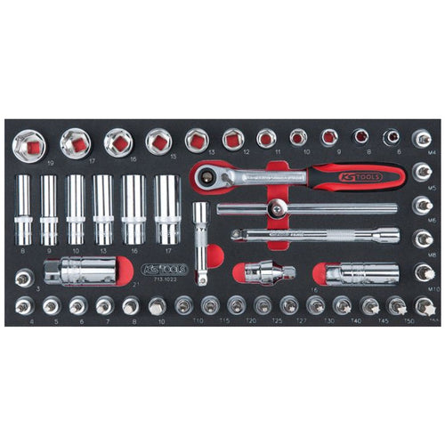 Module de douilles et accessoires ULTIMATE 3/8'', 47 pièces  - KS TOOLS - 713.1022