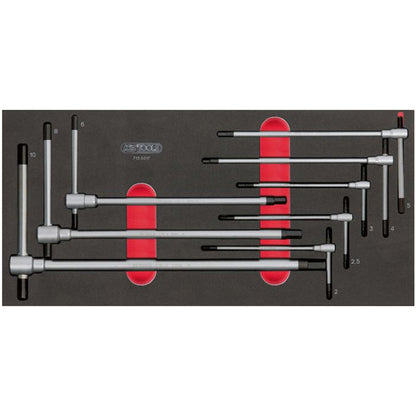 Module de clés mâles 6 pans à poignée en T, 8 pièces  - KS TOOLS - 713.5017