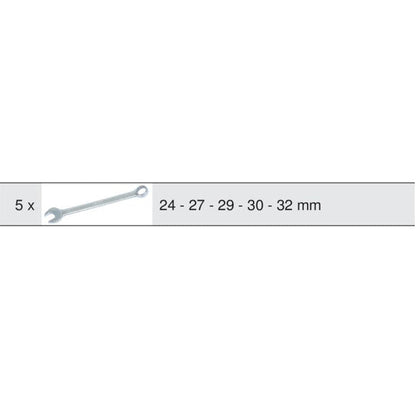 Module de clés mixtes ULTIMATE, 5 pièces  - KS TOOLS - 713.2015