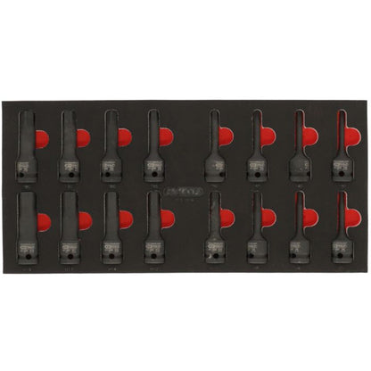 Module de douilles à chocs 1/2'', 16 pièces  - KS TOOLS - 713.1016