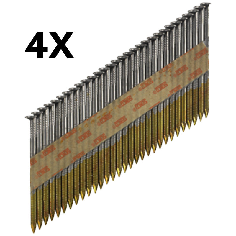 Lot SENCO: Cloueur Fusion F-35XP + 2 batteries 4aH + 4 packs de clous 70mm acier clair - Senco-B4