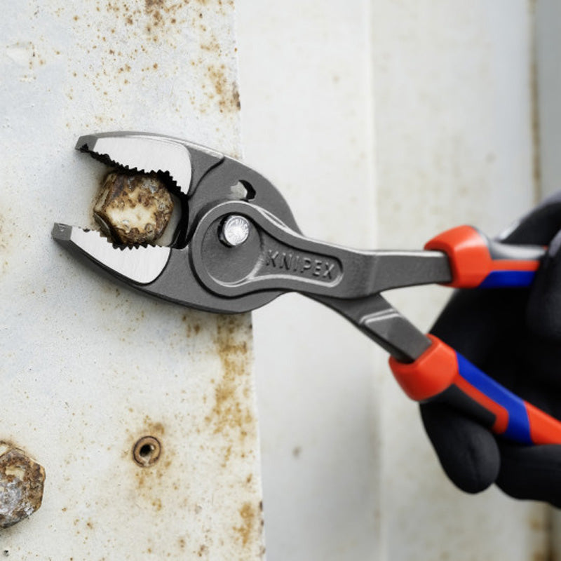Pince multiprise frontale Twingrip 250mm - Gainage Bi-matière - Tête polie KNIPEX - 8202250