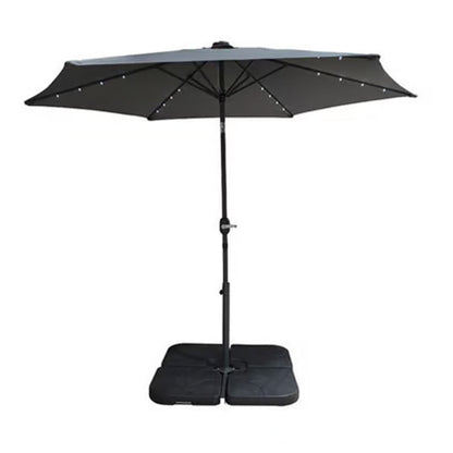 Parasol droit lumineux - 2,95m  - anthracite