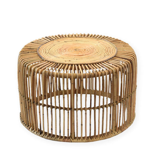 Table d'appoint Manon - 34 x ⌀ 58 cm - taille L - rotin - naturel