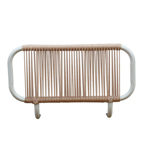 Pack de 2 accoudoirs Bali - 64.5 x 40.5 x 18.5 cm - aluminium & polyester - beige & blanc