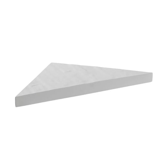 Etagère d'angle en résine MARMOX CORNERRESIN9010 - Imitation ardoise - Blanc + fixations