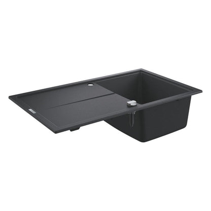 Évier K400 GROHE 31640AP0 1 bac + 1 égouttoir - 86 cm - noir granite