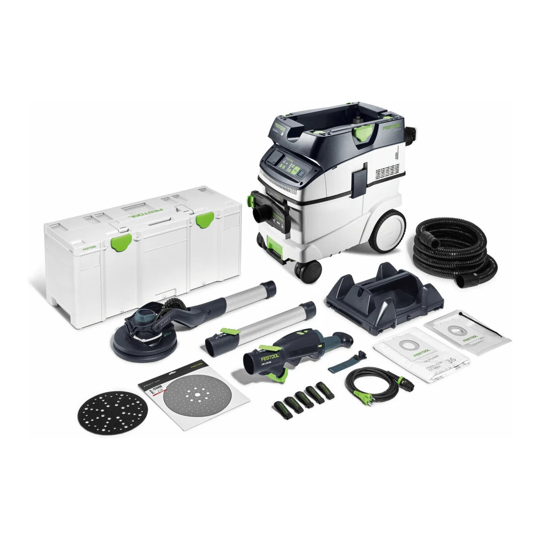 Festool Set ponceuse à long col et aspirateur PLANEX LHS 2 225 EQI/CTL 36