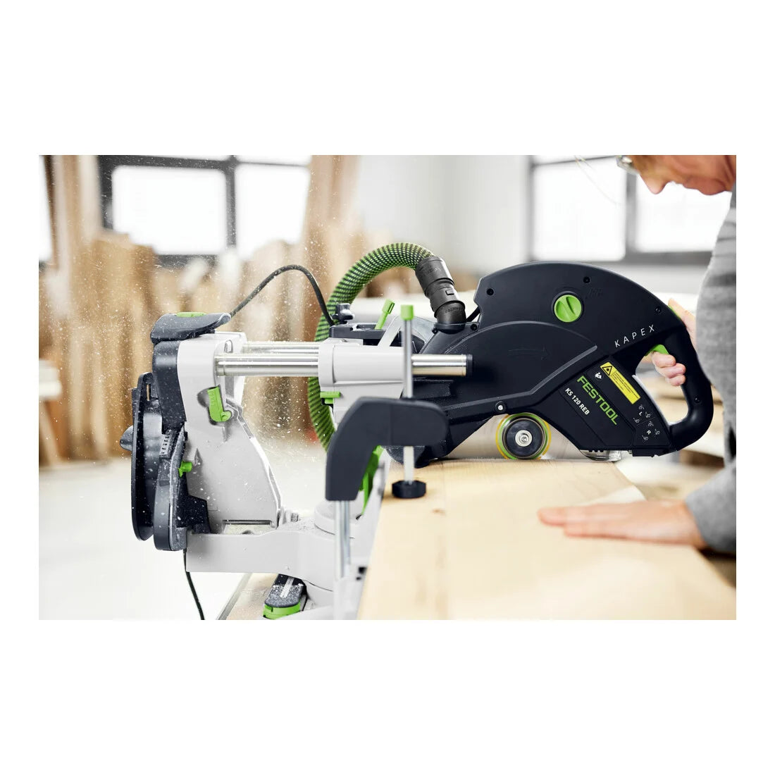 Scie à onglets radiale Festool KS 120 REB-Set-MFT KAPEX