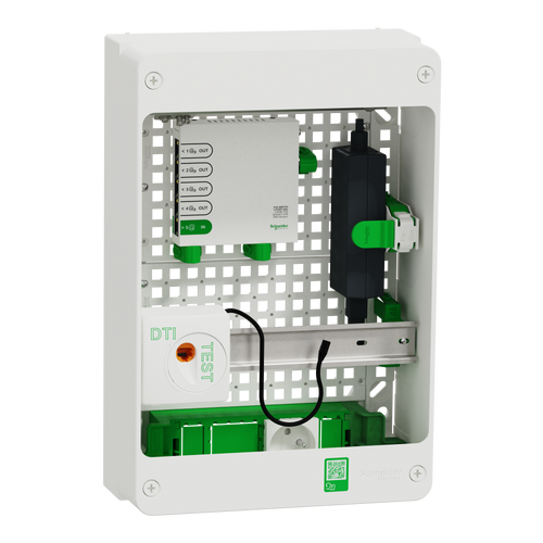 Coffret de communication SCHNEIDER R9H13402VDIXS Grade 3TV - 6RJ45 avec switch POE Resi9 Connect