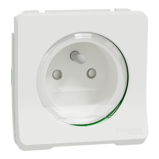 Prise terre étanche composable SCHNEIDER MUR39133 Mureva 1 poste blanc