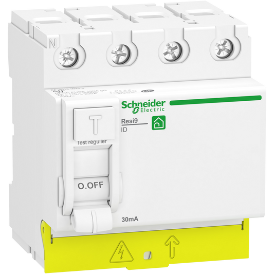 Interrupteur différentiel SCHNEIDER R9PRA440 40A type A 30mA 3P+N peignable Resi9 XP