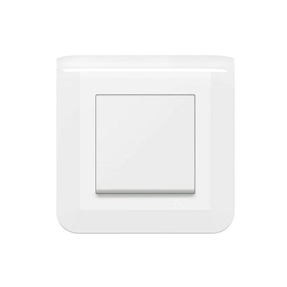 Interrupteur ou va-et-vient Mosaic 10A blanc complet avec plaque LEGRAND