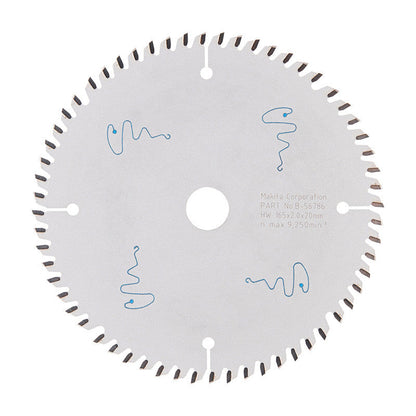Lame pour scie circulaire TCT spécialisé MAKITA B-56786 165x20mm, 60 dents