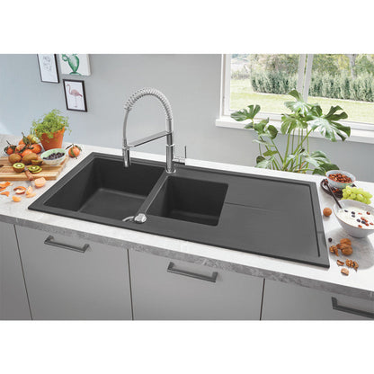 Mitigeur évier GET 360° GROHE 30361000 - col de cygne professionnel - douchette déclipsable - chromé