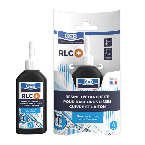 Résine anérobie GEB RLC+ pour le raccordement sans flamme d'une installation en cuivre et laiton 30ml