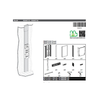 Kit goulotte SCHNEIDER R9HKT13 GTL 2 parties Rési9