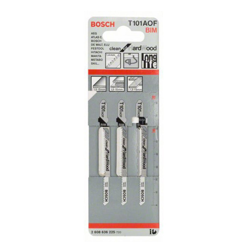 Lame de scie sauteuse PRO Hardwood clean curve T101AOF Bosch Pro - 2608636225