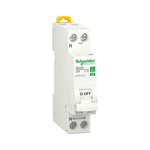 Disjoncteur SCHNEIDER R9PFC616 16A type C A vis 3kA 1P+N peignable Resi9 XP