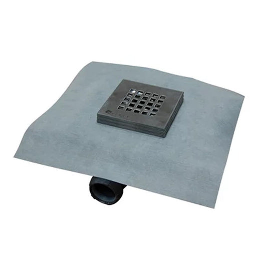 Siphon de sol à maçonner 20x20cm pour douche italienne 360° vertical horizontal