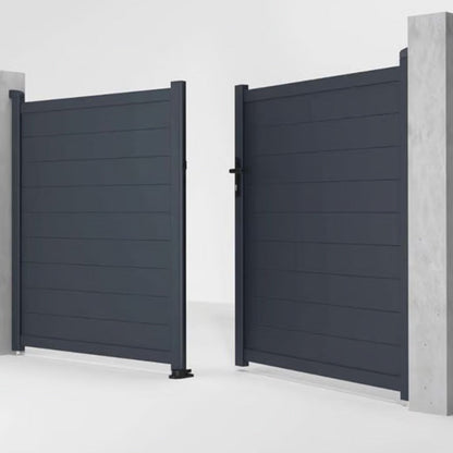 Portail aluminium battant Michigan 392x158cm