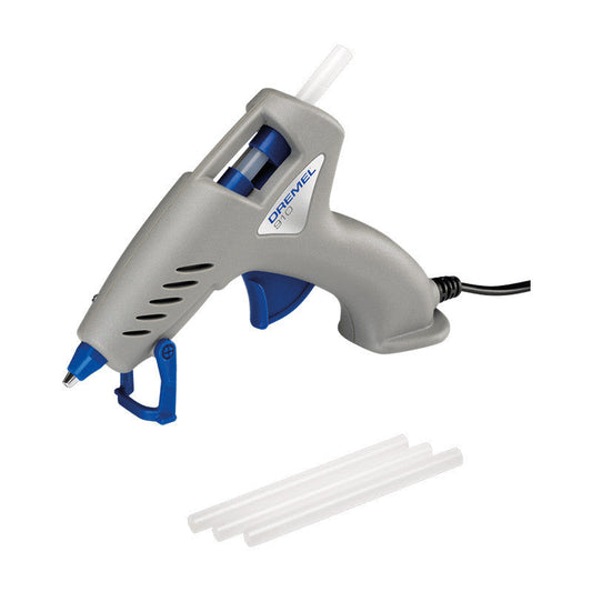 Pistolet à colle chaude DREMEL F0130910JA , température de chauffe à 165°C fourni avec 3 bâtons de colle 7mm