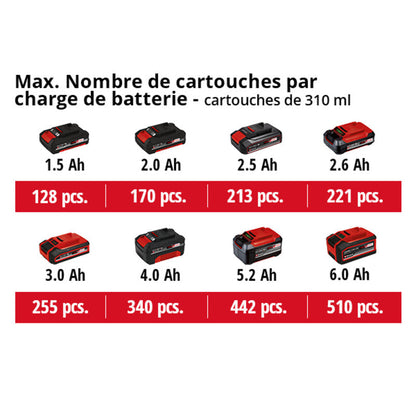 Pistolet a sceller sans fil 18V 10mm/s EINHELL TE-SG 18/10 Li-Solo Power X-Change (vendu sans batterie)