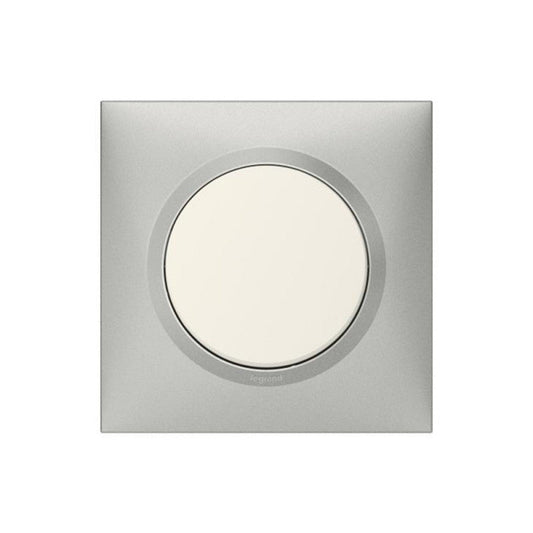 Plaque Dooxie - 1 poste - carré - aluminium LEGRAND