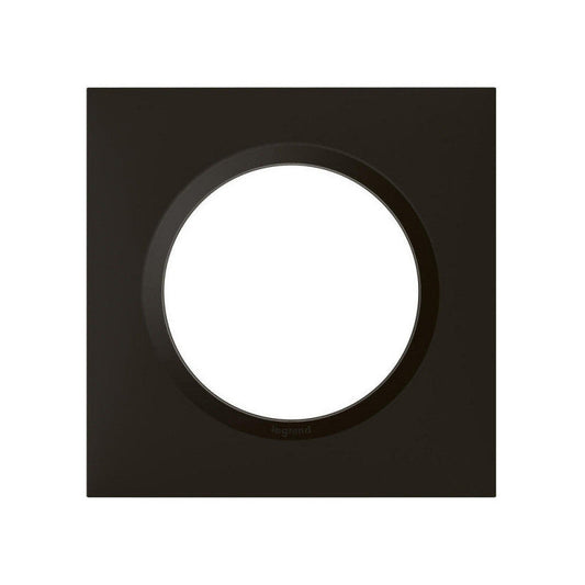 Plaque Dooxie - 1 poste - carré - noir velours LEGRAND