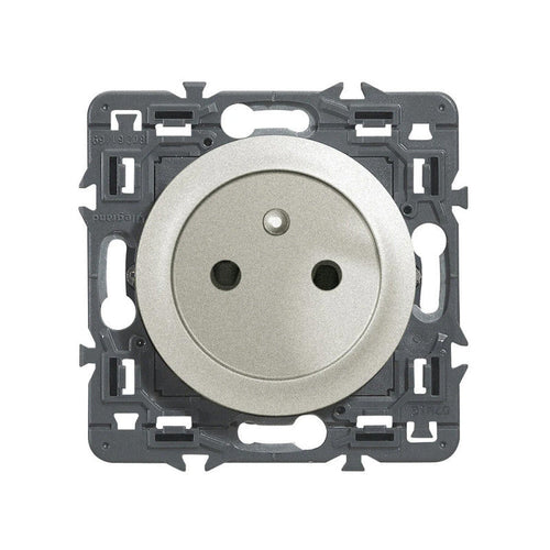 Prise LEGRAND Céliane  2P+T aluminium