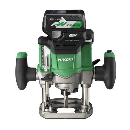 Défonceuse pince 12mm 2x36V 2,5Ah MV Brushless Hikoki M3612DAWPZ Vit variables, en coffret Hitcase Prof fraisage 50 mm