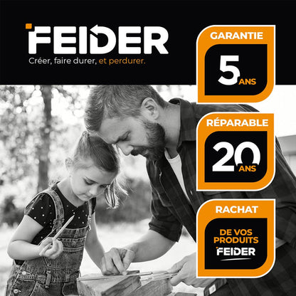 Tronçonneuse thermique FEIDER FTRTPRO40 41cm³ guide 40cm démarrage manuel